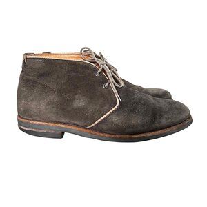 Aquatalia Men’s Suede Waterproof Chukka Boots Brown Lace-Up Size 8.5 Italy